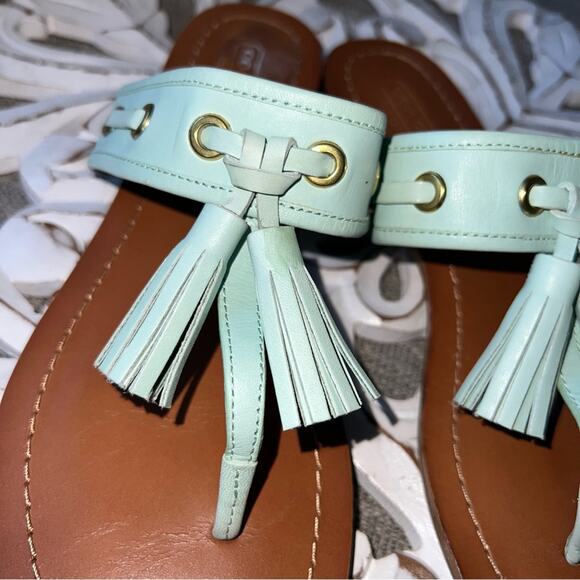 Coach Sheena Tassel Flip Flop Sandals Shoes Women’s 8.5 - Picture 8 of 9